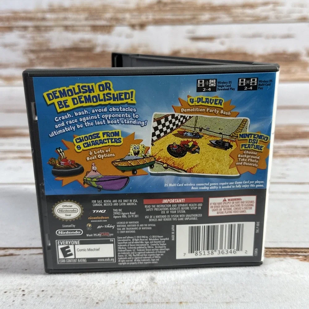 SpongeBob's Boating Bash Nintendo DS 2010 Complete Tested
